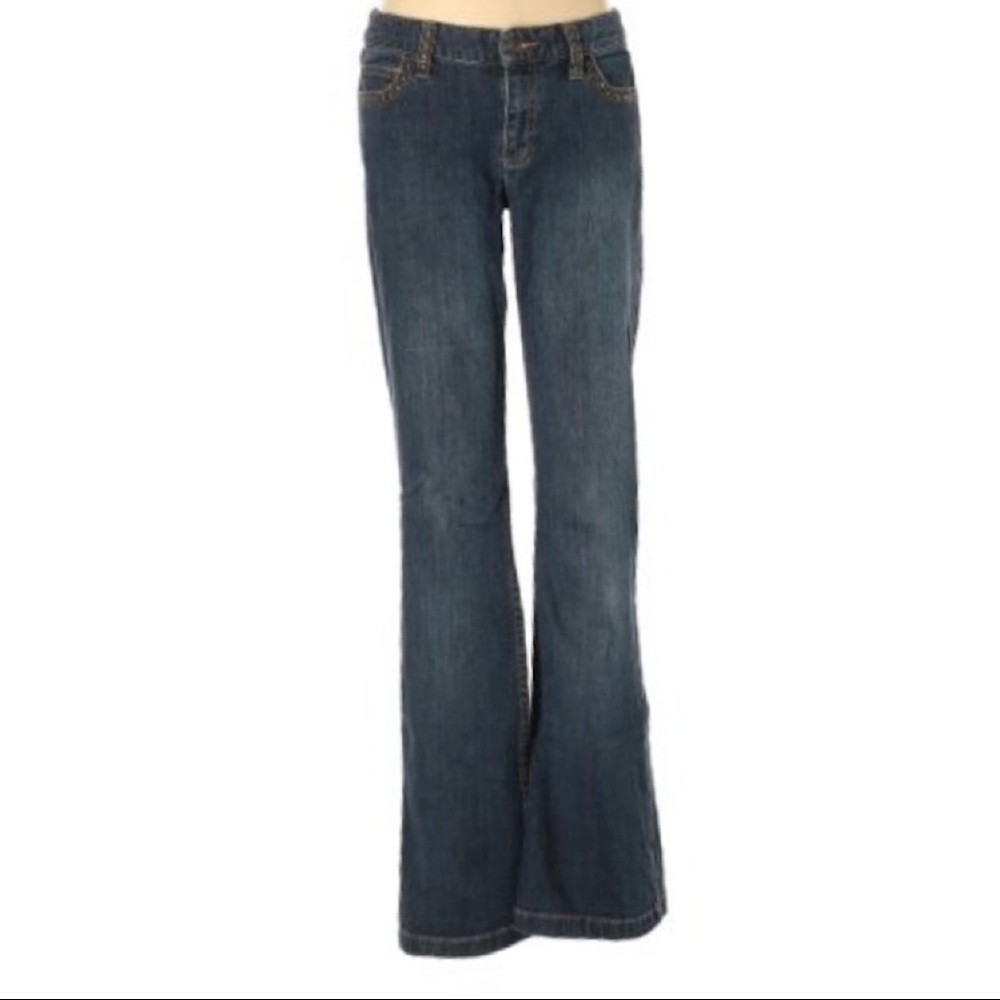 Michael Kors dark wash grommet jeans, size 6